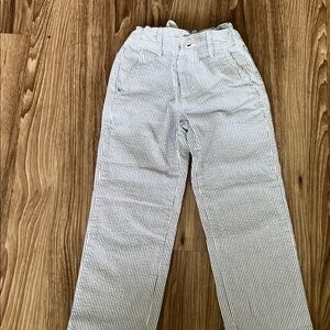 Janie and Jack Navy and White Striped Trousers